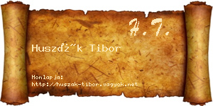 Huszák Tibor névjegykártya