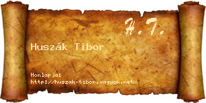 Huszák Tibor névjegykártya